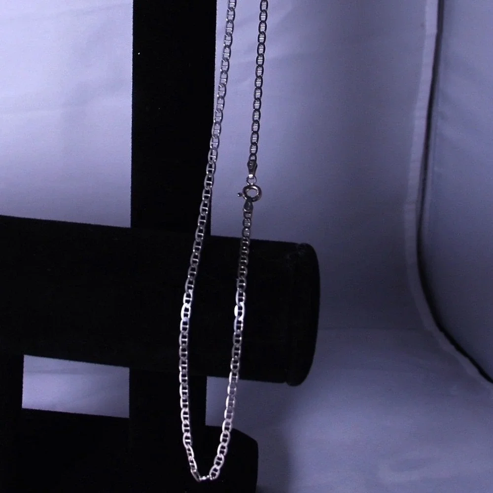 Sterling Silver 925 Mariner Anchor Link Chain Necklace‎ 20 Inch 2mm GM Italy